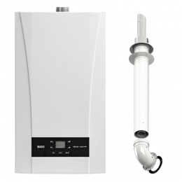 Комплект базовый котёл BAXI ECO Nova 24F (двухконтурные) + дымоход - komplekt100021428+MT71413611+MT71410141+KHG71401771x2шт